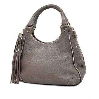 シャネル(CHANEL)の【4ia0810】シャネル ハンドバッグ/レザー/ブラウン/シルバー金具 【中古】レディース(ハンドバッグ)