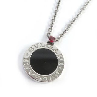 BVLGARI - 良品□BVLGARI ブルガリ 356910 セーブ・ザ・チルドレン 10周年記念 ルビー オニキス Ag925 ネックレス シルバー 箱付き イタリア製 総重量7.67g メンズ 定価107,800円