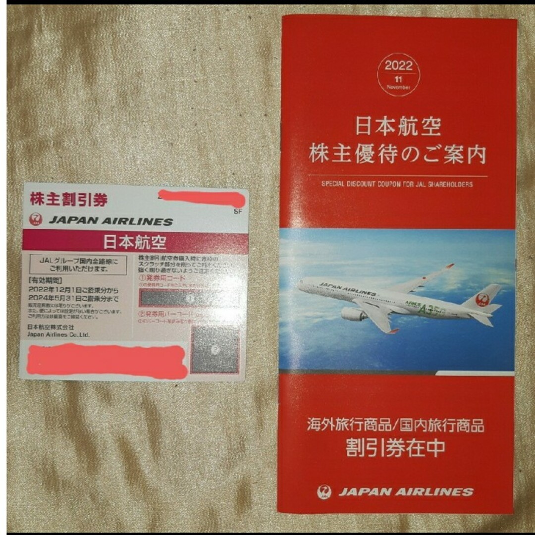 JAL(日本航空)(ジャル(ニホンコウクウ))のJAL　株主優待　割引券　1枚　冊子付き チケットの優待券/割引券(その他)の商品写真