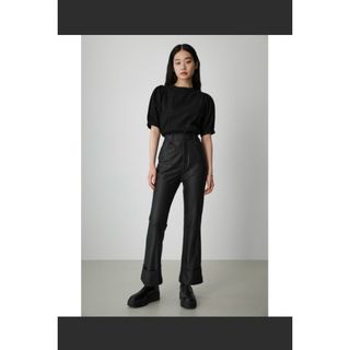 AZUL by moussy - (AZUL bymoussy)フェイクレザロールアップパンツ