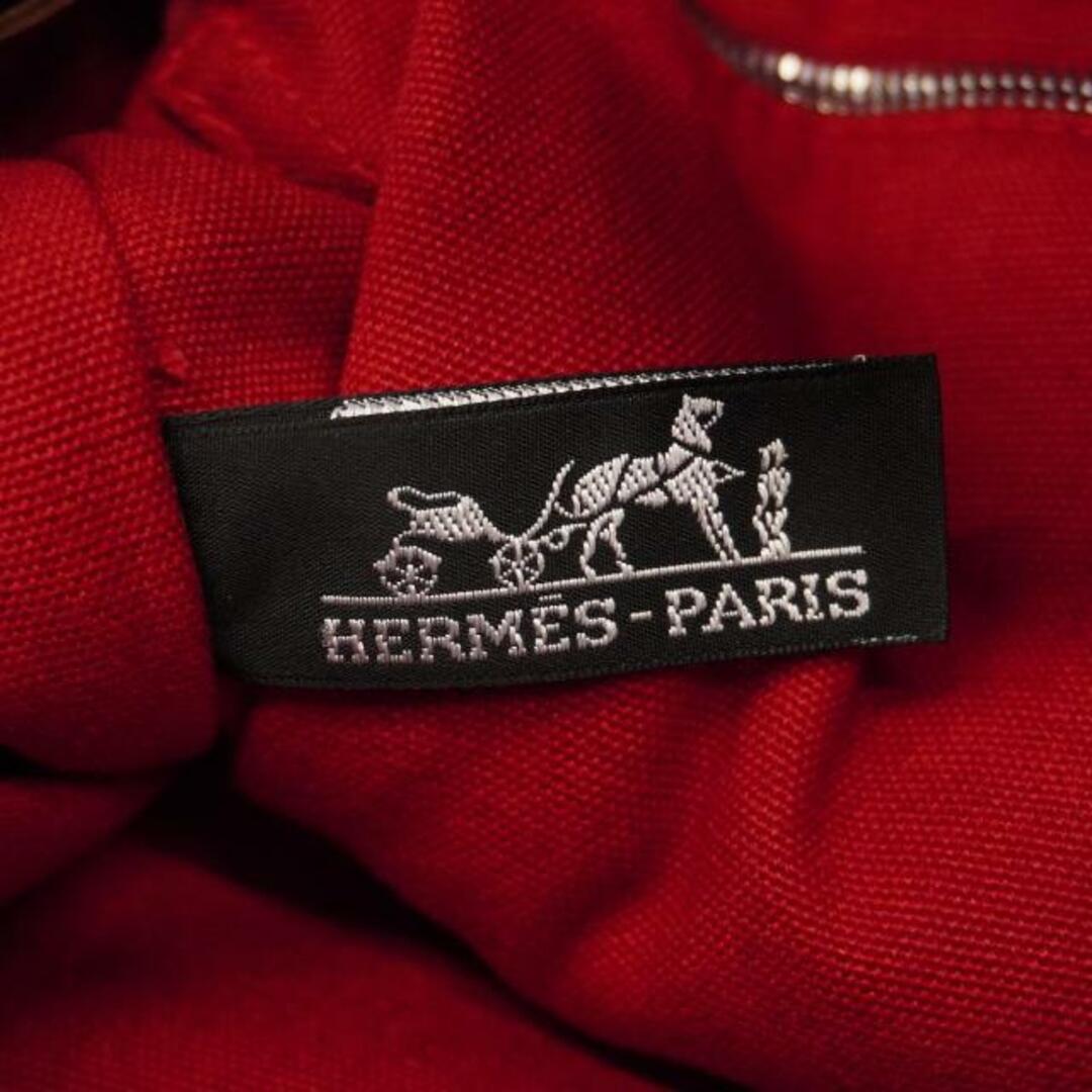 Hermes(エルメス)の【4ib1627】エルメス トートバッグ/ドーヴィルMM/キャンバス/レッド/シルバー金具 【中古】 レディース レディースのバッグ(トートバッグ)の商品写真