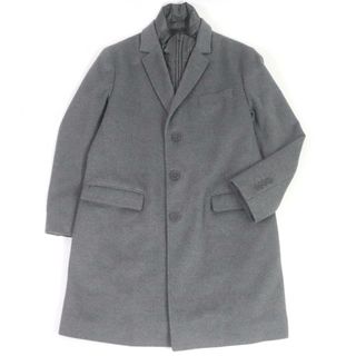 ヘルノ(HERNO)の極美品□Herno ヘルノ CA0058U カシミヤ100％ PIACENZA生地使用 中綿入り レイヤードデザイン チェスターコート グレー 48 イタリア製 正規品 メンズ(チェスターコート)