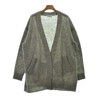 アクネストゥディオズ(Acne Studios)のAcne Studios カーディガン XS ブルーグレーx茶(ミックス) 【古着】【中古】(カーディガン)