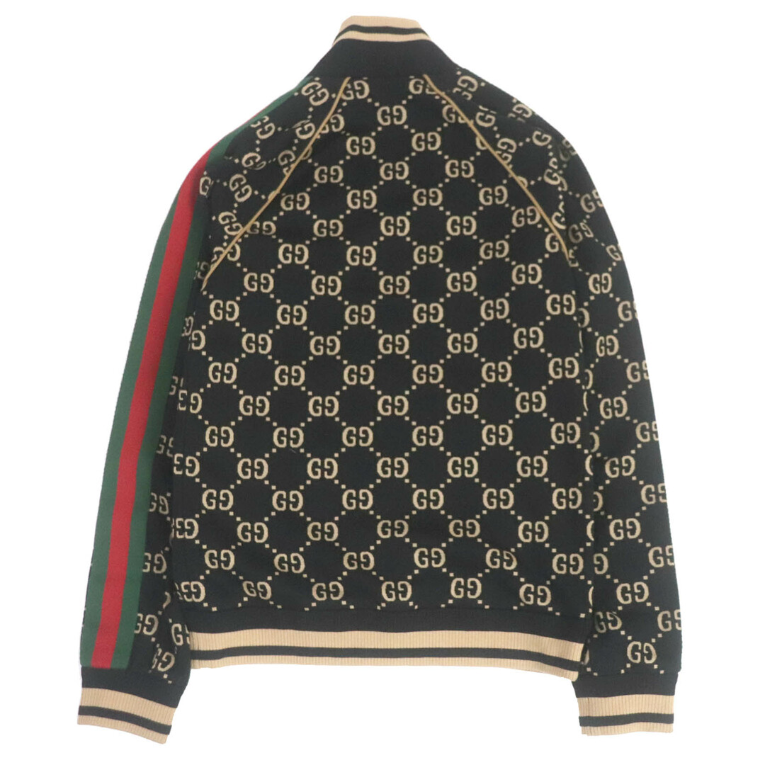 Gucci(グッチ)の極美品□GUCCI グッチ 22AW 695955 ウェブライン GGコットンジャージー ジャケット トラックジャケット ブラック キャメル XS イタリア製 正規品 メンズ 定価269,500円 メンズのジャケット/アウター(その他)の商品写真