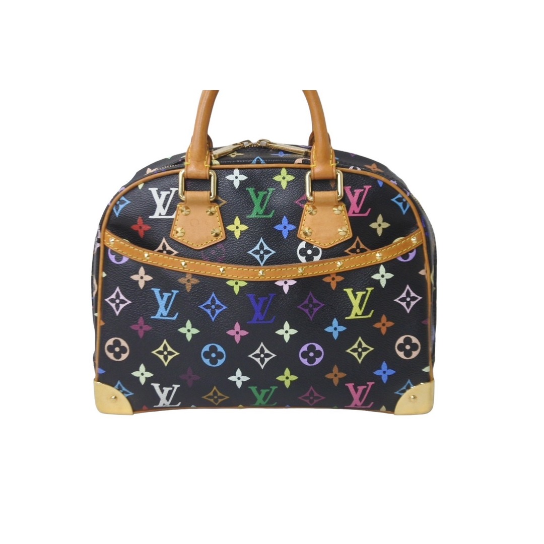 LOUIS VUITTON(ルイヴィトン)のLOUIS VUITTON ルイヴィトン ハンドバッグ トゥルーヴィル ブラック M92662 マルチカラー ゴールド金具 美品 中古 62808 レディースのバッグ(ハンドバッグ)の商品写真