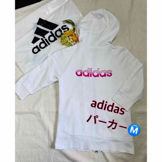 adidas - ❤️美品！adidas アディダス  パーカーフルジップ　ホワイト　テニス　Ⓜ️