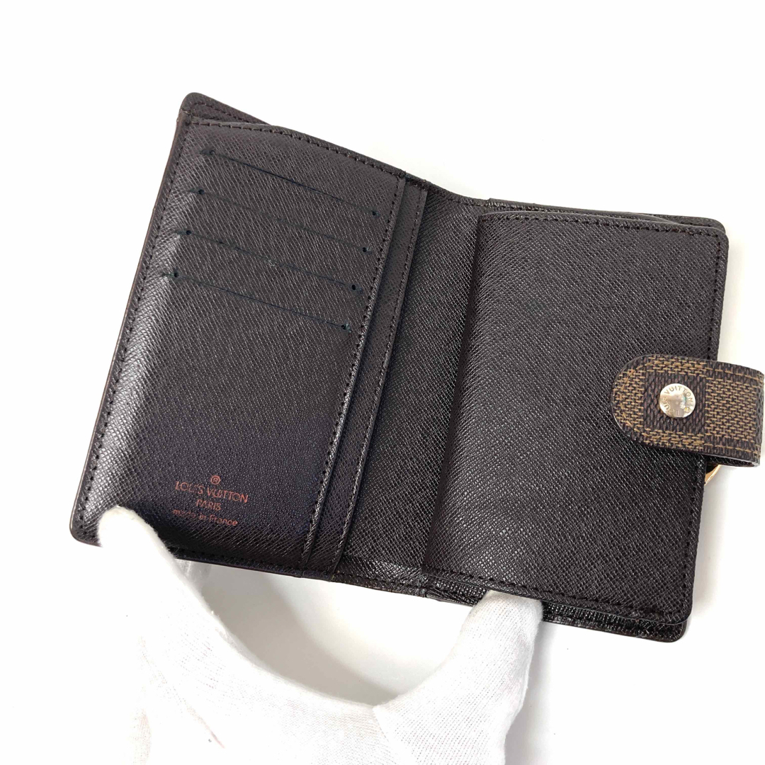 LOUIS VUITTON(ルイヴィトン)のルイヴィトン　ポルトフォイユ　ヴィエノワ　ダミエ　折財布　がま口　美品 レディースのファッション小物(財布)の商品写真