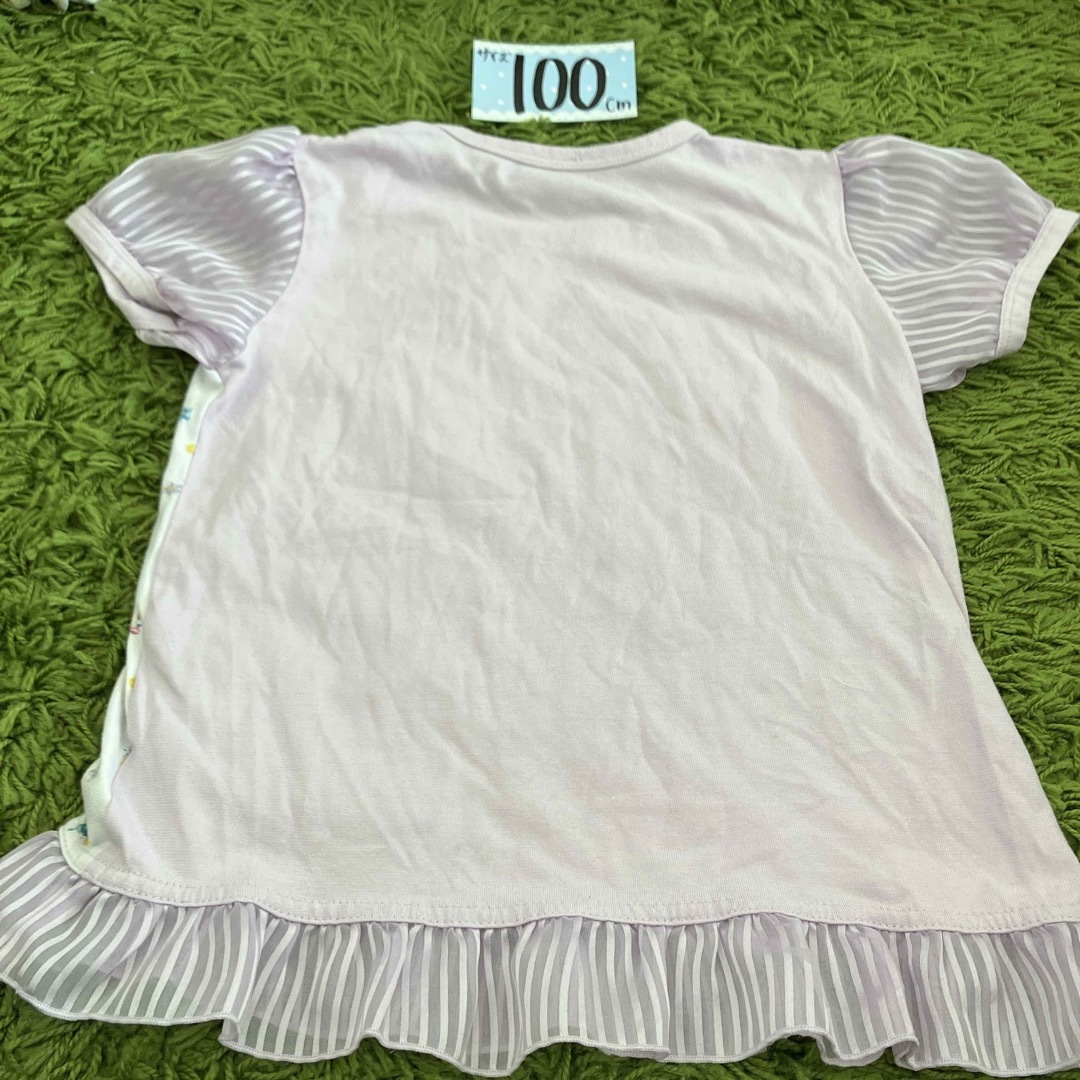 100 はぐっとプリキュア  tシャツ　薄紫 キッズ/ベビー/マタニティのキッズ服女の子用(90cm~)(Tシャツ/カットソー)の商品写真