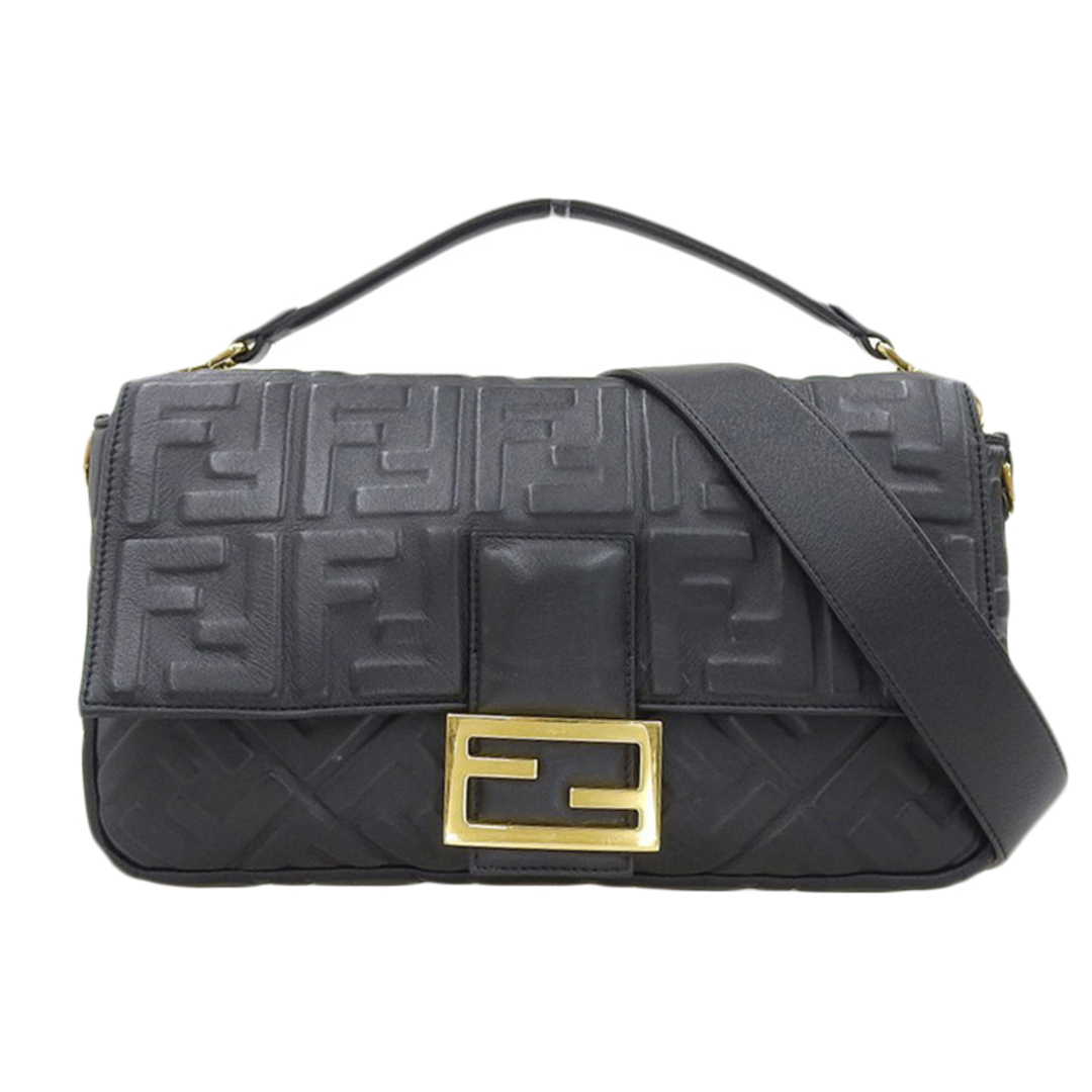 other(アザー)のフェンディ FENDI マンマバケット ハンドバッグ ショルダーバッグ レザー ブラック 8BR771 中古 新入荷 OB1810 レディースのバッグ(ハンドバッグ)の商品写真