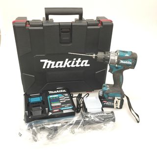 マキタ(Makita)の△△MAKITA マキタ  ドライバドリル  充電器・充電池2個・ケース付  HP001GRDX ブルー 40v(その他)