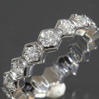 ピアジェ(PIAGET)のピアジェ グランシー フルダイヤ リング 11号 K18WG 5.7g(リング(指輪))