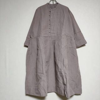 ネストローブ(nest Robe)のnest Robe 01201-1047 ヘンプコットン近江晒クルタチュニック 製品染め ワンピース パープル レディース ネストローブ【中古】4-0427M∞(ロングワンピース/マキシワンピース)