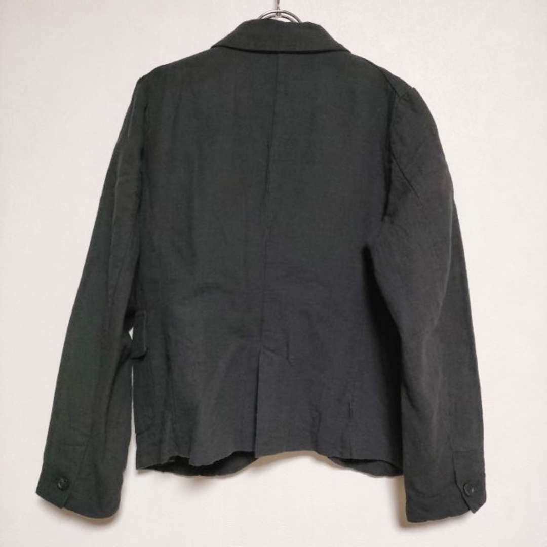 nest Robe(ネストローブ)のnest Robe 新品 01153-1161 コットンリネン テーラードジャケット ブラック レディース ネストローブ【中古】4-0427M∞ レディースのジャケット/アウター(テーラードジャケット)の商品写真