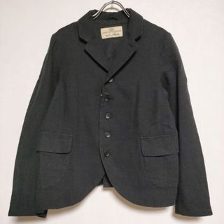 ネストローブ(nest Robe)のnest Robe 新品 01153-1161 コットンリネン テーラードジャケット ブラック レディース ネストローブ【中古】4-0427M∞(テーラードジャケット)