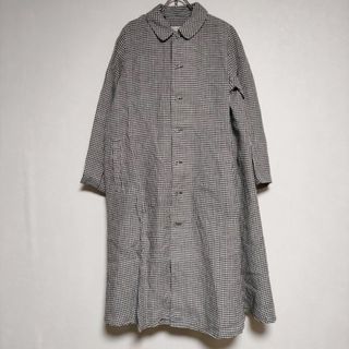 ネストローブ(nest Robe)のnest Robe 01211-1011 ヘンプ先染めギンガム コート ブラック　ホワイト レディース ネストローブ【中古】4-0427M∞(その他)