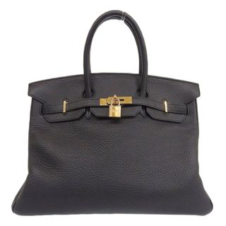 エルメス(Hermes)のエルメス HERMES バーキン35 ハンドバッグ トリヨン ブラック ゴールド金具 □G刻印 2003年 中古 新入荷 HE0930(ハンドバッグ)