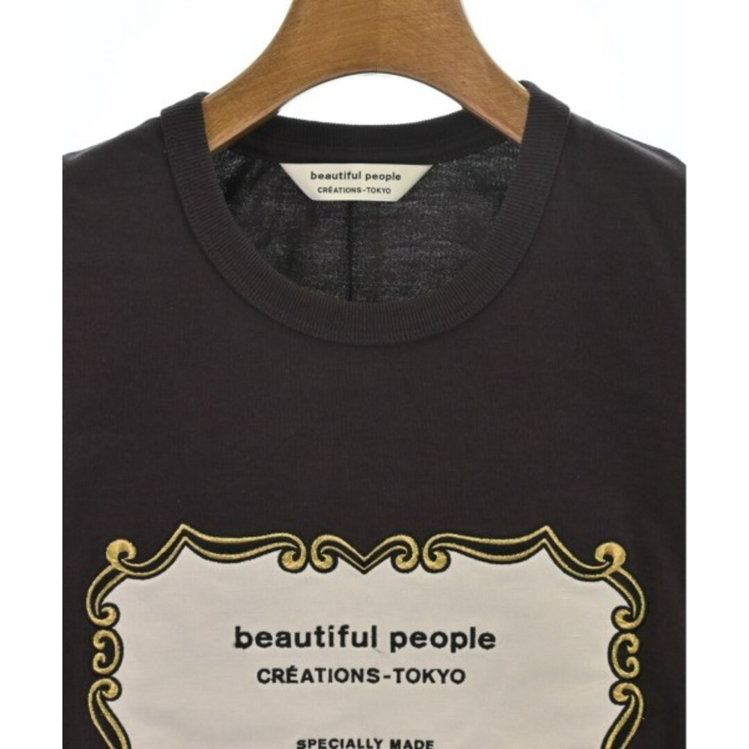 beautiful people(ビューティフルピープル)のbeautiful people Tシャツ・カットソー 170(S位) 茶系 【古着】【中古】 メンズのトップス(Tシャツ/カットソー(半袖/袖なし))の商品写真