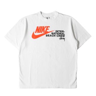 ステューシー(STUSSY)の美品 STUSSY ステューシー Tシャツ サイズ:M 20SS NIKE コラボロゴ ヘビーウェイト クルーネック 半袖Tシャツ NRG Br TEE BEACH ホワイト 白 ナイキ コラボ トップス カットソー【メンズ】【中古】(Tシャツ/カットソー(半袖/袖なし))