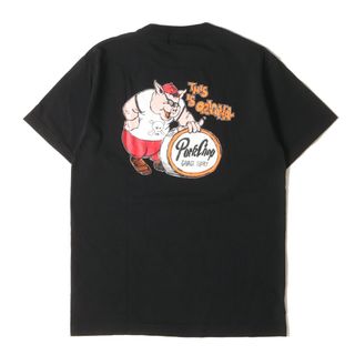 PORKCHOP GARAGE SUPPLY ポークチョップガレージサプライ Tシャツ サイズ:M イラスト グラフィック クルーネック 半袖Tシャツ ブラック 黒 トップス カットソー【メンズ】【中古】(Tシャツ/カットソー(半袖/袖なし))