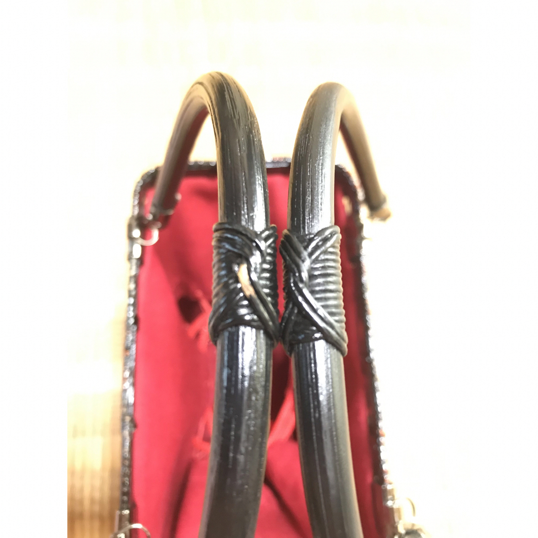 和装　ハンドバッグ　かごバッグ　おまけ付き レディースのバッグ(かごバッグ/ストローバッグ)の商品写真