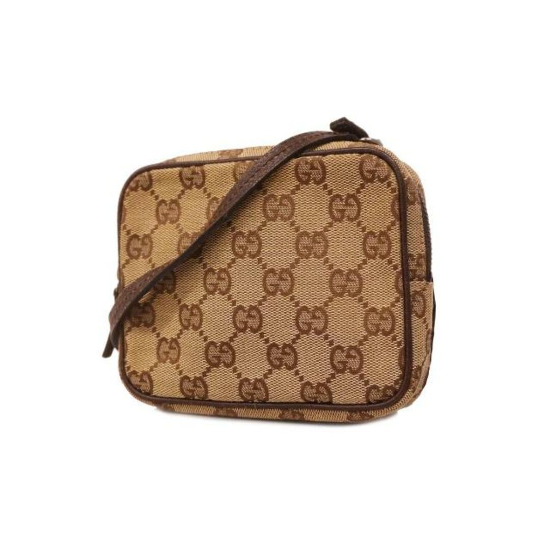 Gucci(グッチ)の【4ib1334-r】グッチ ショルダーバッグ/GGキャンバス/120975/キャンバス/ブラウン/シルバー金具 【中古】 レディース レディースのバッグ(ショルダーバッグ)の商品写真