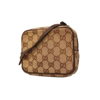 グッチ(Gucci)の【4ib1334-r】グッチ ショルダーバッグ/GGキャンバス/120975/キャンバス/ブラウン/シルバー金具 【中古】 レディース(ショルダーバッグ)