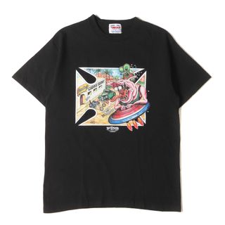 PORKCHOP GARAGE SUPPLY ポークチョップガレージサプライ Tシャツ サイズ:M 22AW RAT FINK HRCS2022限定 ラットフィンク クルーネック 半袖Tシャツ ブラック 黒 コラボ トップス カットソー【メンズ】【中古】(Tシャツ/カットソー(半袖/袖なし))