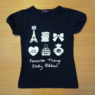 DOLLY RIBBON　size140　黒色半袖Ｔシャツ(Tシャツ/カットソー)