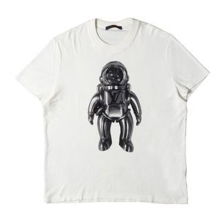 ルイヴィトン(LOUIS VUITTON)のLOUIS VUITTON ルイヴィトン Tシャツ サイズ:S 19SS ジャガード スペースマン コットン ニット クルーネック 半袖Tシャツ RM191M IXY HGY01W ニットソー ホワイト 白 イタリア製 トップス カットソー【メンズ】【中古】(Tシャツ/カットソー(半袖/袖なし))