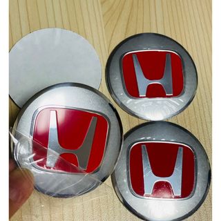 ホンダ用センターホイールキャップステッカー56mm4枚 TypeR 等に(車内アクセサリ)