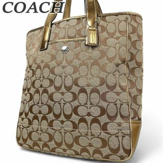 コーチ(COACH)のコーチ トートバッグ ハンドバッグ 肩掛け A4収納可 ゴールド 大容量 鞄(トートバッグ)