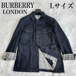 BURBERRY - 美品 BURBERRY ロゴボタン ノバチェック カバーオール デニムジャケット