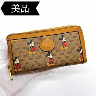 グッチ(Gucci)の◇グッチ◇ディズニー/ミッキーマウス/ラウンドファスナー/長財布/ブランド(財布)