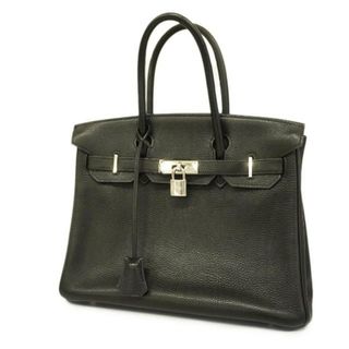 エルメス(Hermes)の【4ib1406-g】エルメス ハンドバッグ/バーキン30/□I刻印/トゴ/ブラック/シルバー金具(ハンドバッグ)