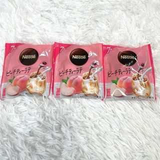 ピーチラテ3袋セット　ネスレ　Nestle ピーチ　桃(茶)