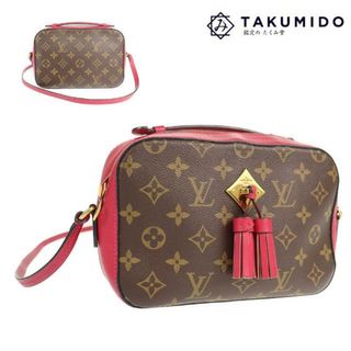 ルイヴィトン(LOUIS VUITTON)のルイヴィトン ショルダーバッグ サントンジュ M43556 中古 モノグラムライン フューシャ レザー  LOUIS VUITTON 【中古】 | ピンク レディース ファッション シンプル 鞄 ブランド LV ビトン カバン ABランク(ショルダーバッグ)