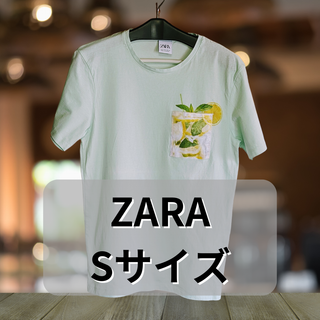 ZARA - ⑨ZARA ミントグリーンT-shirt Sサイズ