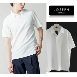 JOSEPH - 新品タグ付き【ジョセフオム】店頭完売 半袖ポロシャツ 白 48(L)