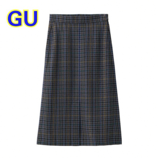 GU - GU チェックナローミディスカート