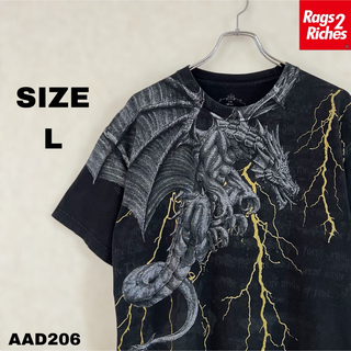 ドラゴン 稲妻 Dragon Lightning オールオーバープリントTシャツ(Tシャツ/カットソー(半袖/袖なし))
