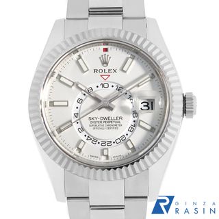 ロレックス(ROLEX)のロレックス スカイドゥエラー  326934 ホワイト 3列 オイスターブレス ランダム番 メンズ 中古 腕時計(腕時計(アナログ))