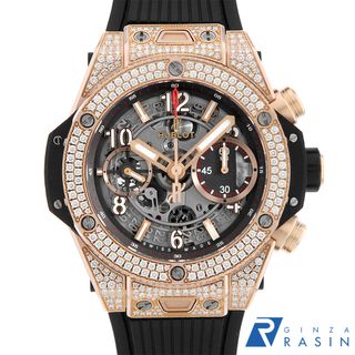 ウブロ(HUBLOT)のウブロ ビッグバン ウニコ キングゴールド パヴェダイヤ 441.OX.1180.RX.1704 メンズ 中古 腕時計(腕時計(アナログ))