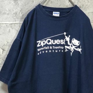 ZipQuest カエル かわいい アメリカ輸入 企業ロゴ Tシャツ(Tシャツ/カットソー(半袖/袖なし))