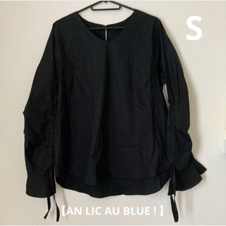 【AN LIC AU BLUE ! 】  ブラック　トップス　7号サイズ(Tシャツ(長袖/七分))
