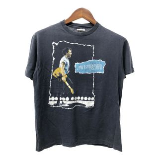 80年代 USA製 Hanes ヘインズ THE LIVE 1975-85 ブルース・スプリングスティーン 半袖Ｔシャツ バンドT (メンズ L) 中古 古着 Q6263(Tシャツ/カットソー(半袖/袖なし))