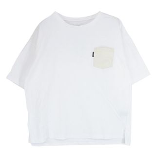 1piu1uguale3 ウノピュウノウグァーレトレ MRT304 COT380 POCKET BIG TEE ポケット付き ビッグ オーバーサイズ 半袖 Tシャツ カットソー ホワイト系 VII【中古】