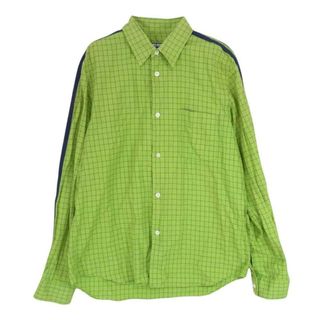 JUNYA WATANABE COMME des GARCONS MAN ジュンヤワタナベコムデギャルソンマン AD2006 WS-B015 サイドライン チェック 長袖 シャツ グリーン系 S【中古】(シャツ)