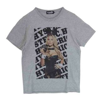 HYSTERIC GLAMOUR ヒステリックグラマー 1263CT01 PLAYBOY プレイボーイ バニーガール フォト プリント 半袖 Tシャツ グレー系 L【中古】