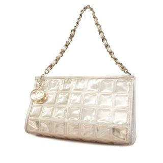 シャネル(CHANEL)の【4ib1556】シャネル ショルダーバッグ/アイスキューブ/チェーンショルダー/パテントレザー/シルバー/シルバー金具 【中古】 レディース(ショルダーバッグ)