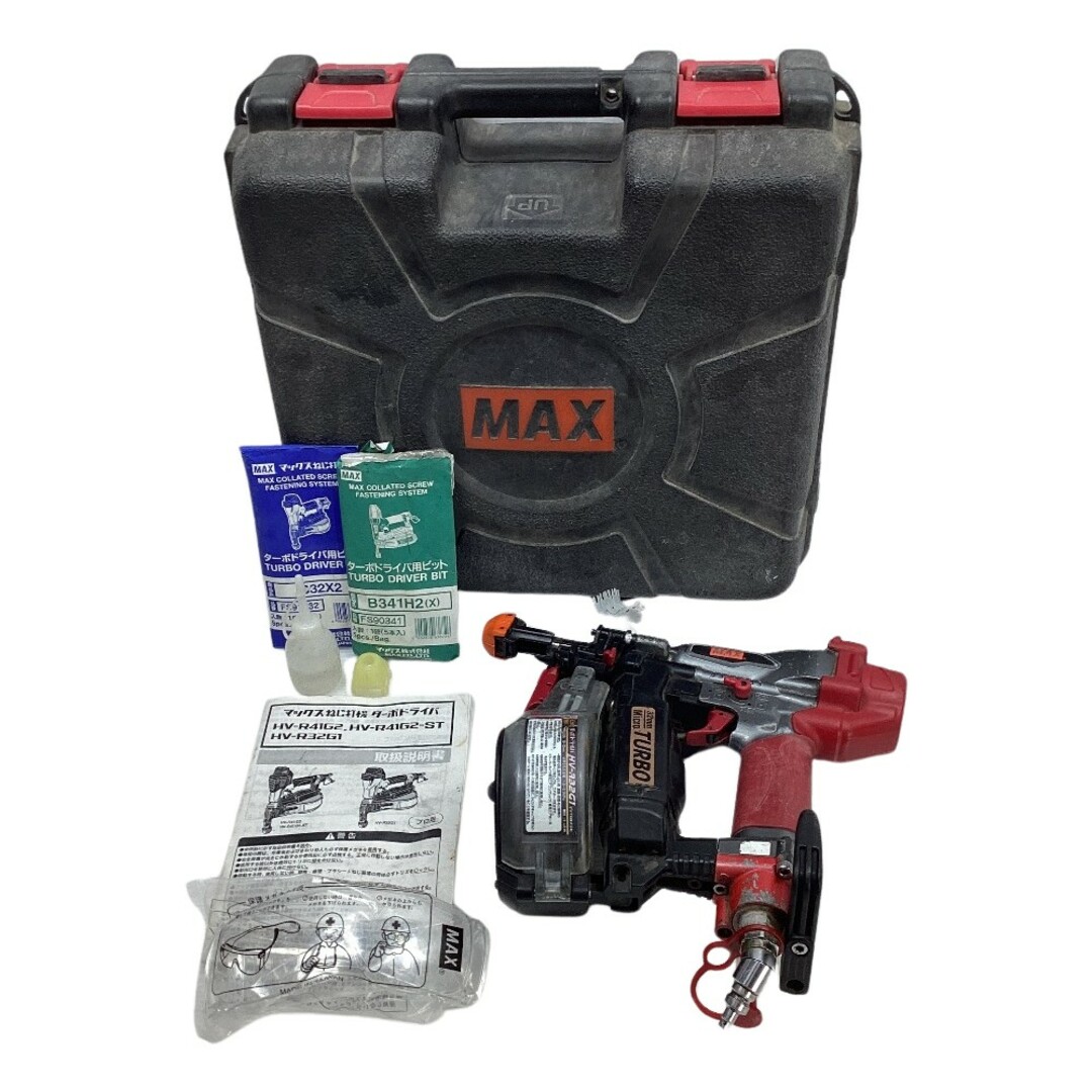 ◇◇MAX マックス ターボドライバ ケース付 高圧 HV-R32G1 レッド ◇◇MAX マックス ターボドライバ ケース付 高圧 HV-R32G1 レッド
